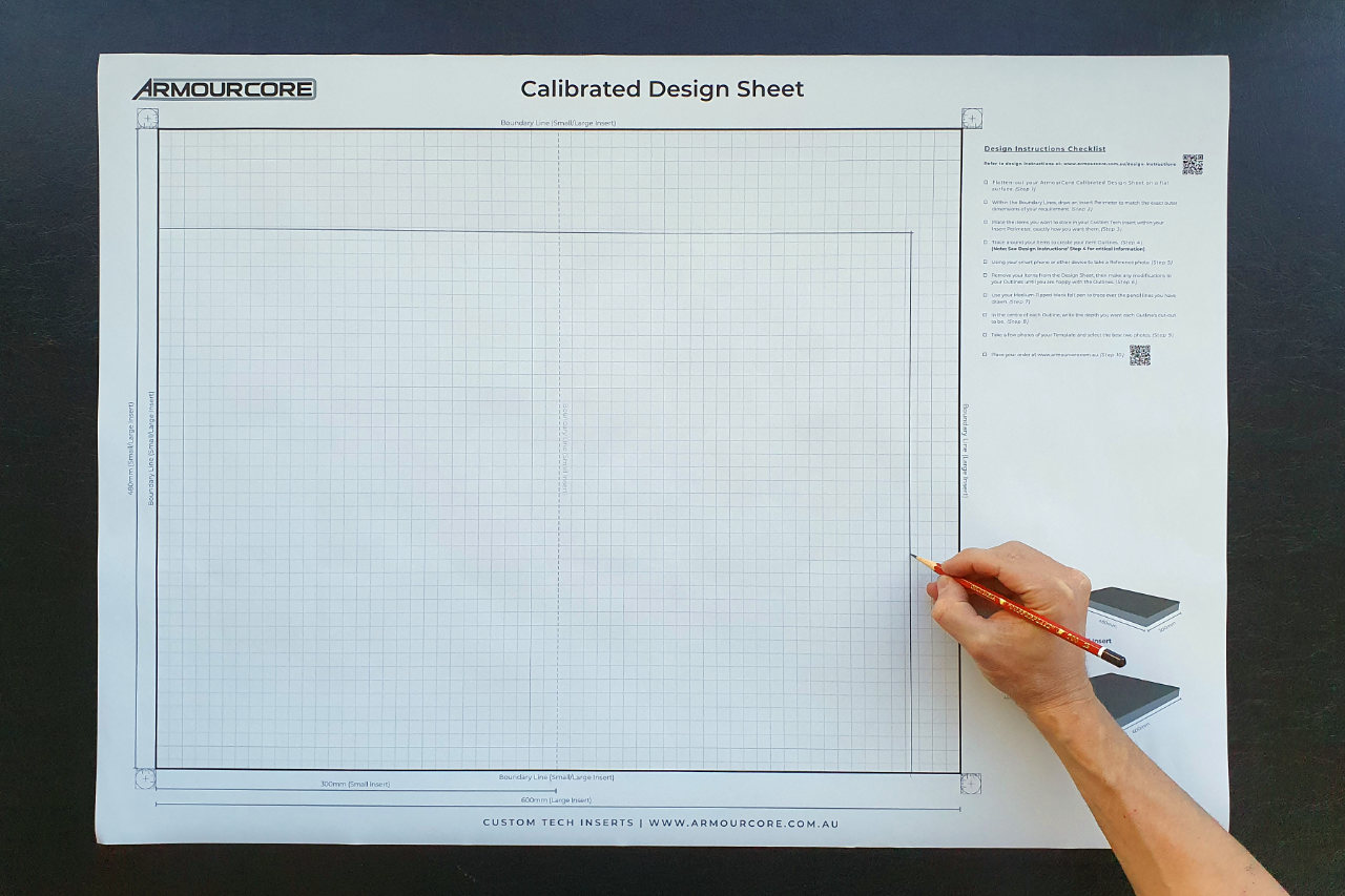 Instruction Image (Rev 2), Step 02 armourcore.com.au - Custom Tech Inserts