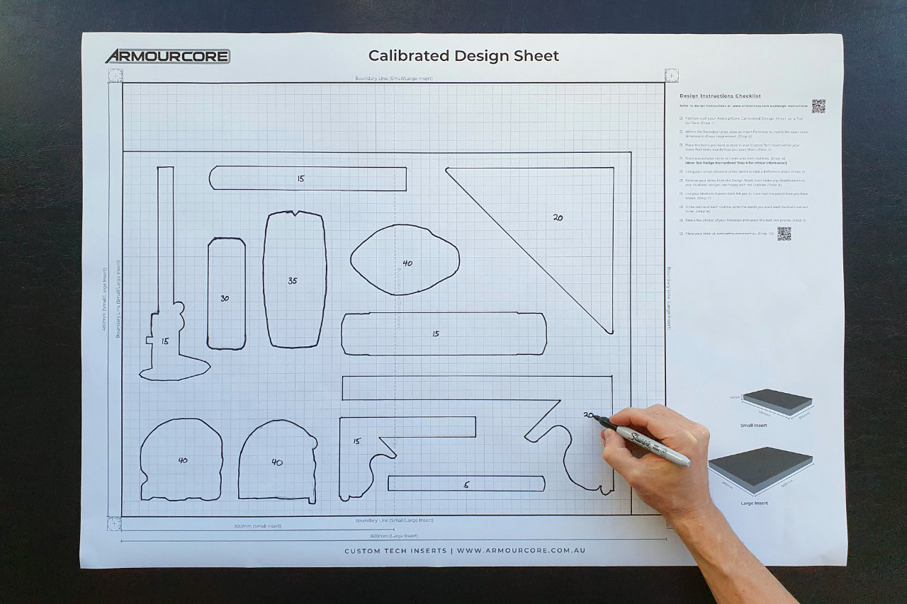 Instruction Image (Rev 2), Step 08 armourcore.com.au - Custom Tech Inserts